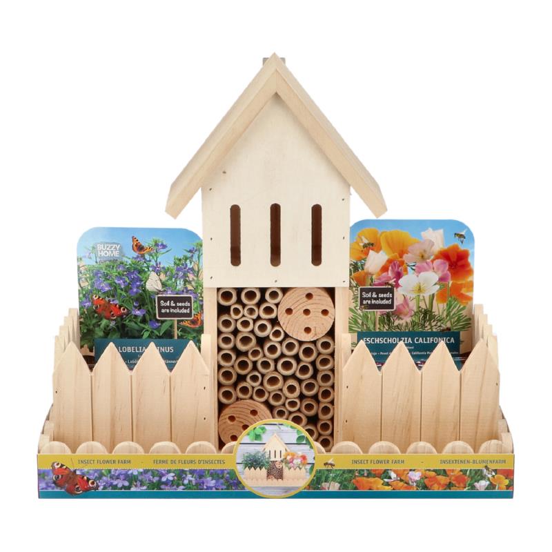 Insecten Flower Farm, insectenhotel met bloemenzaad