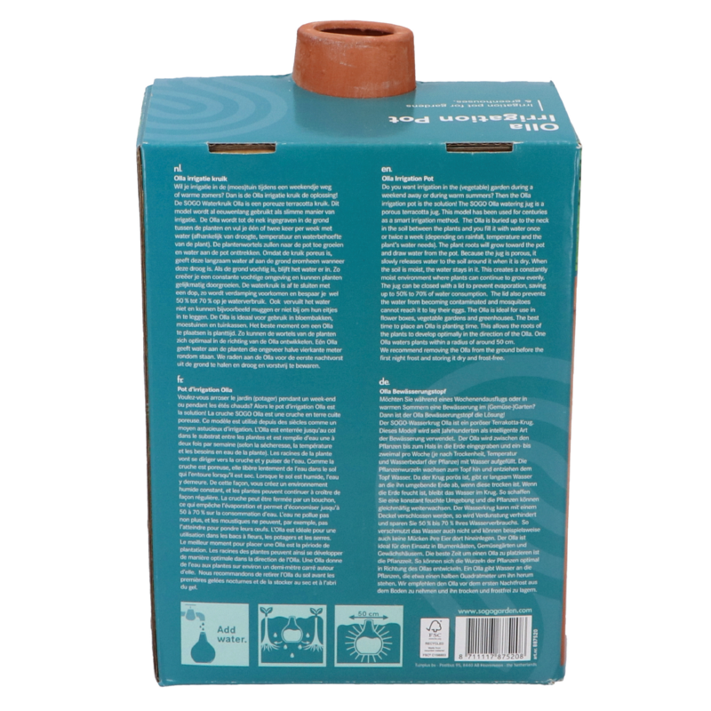 Waterkruik Olla terracotta, 1.5 liter