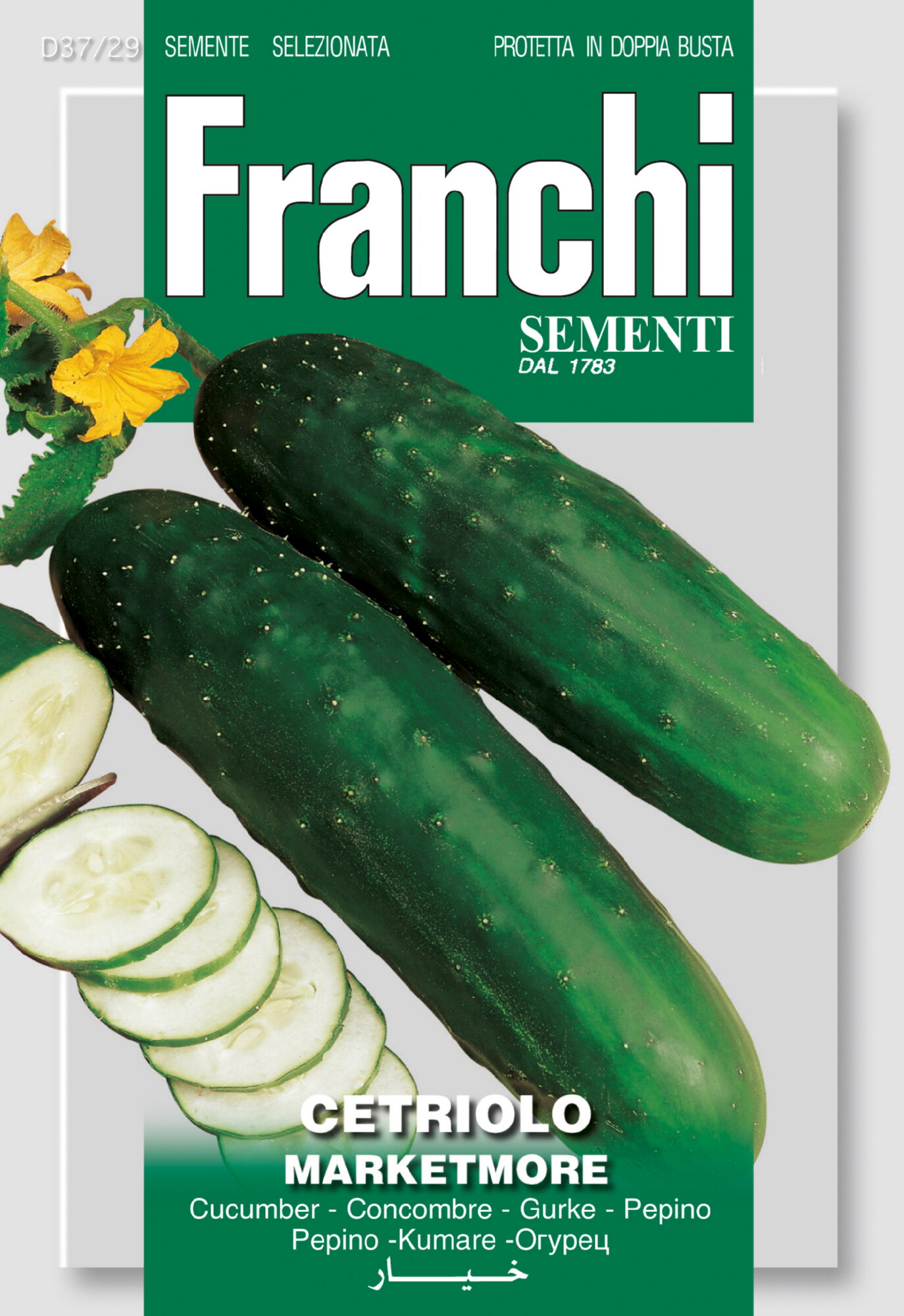 Franchi Komkommer Zaden Cetriolo Marketmore