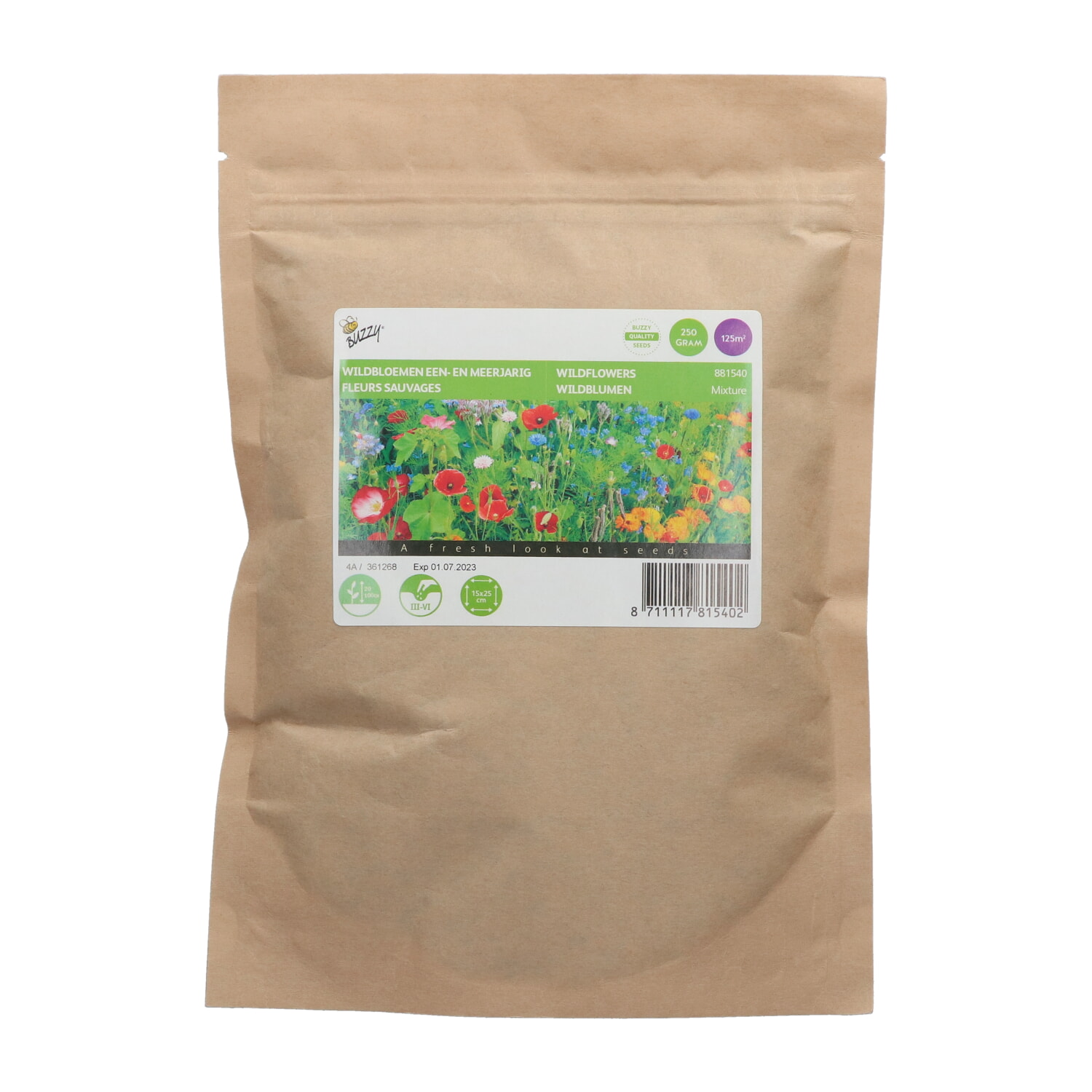 Buzzy Groenbemester Zaden Wildbloemen Mengsel een- en meerjarig 250g