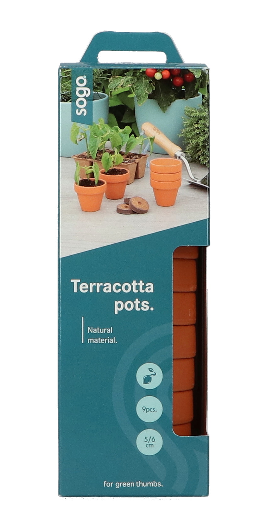 SOGO Stenen terracotta potjes 5/6cm 9st.