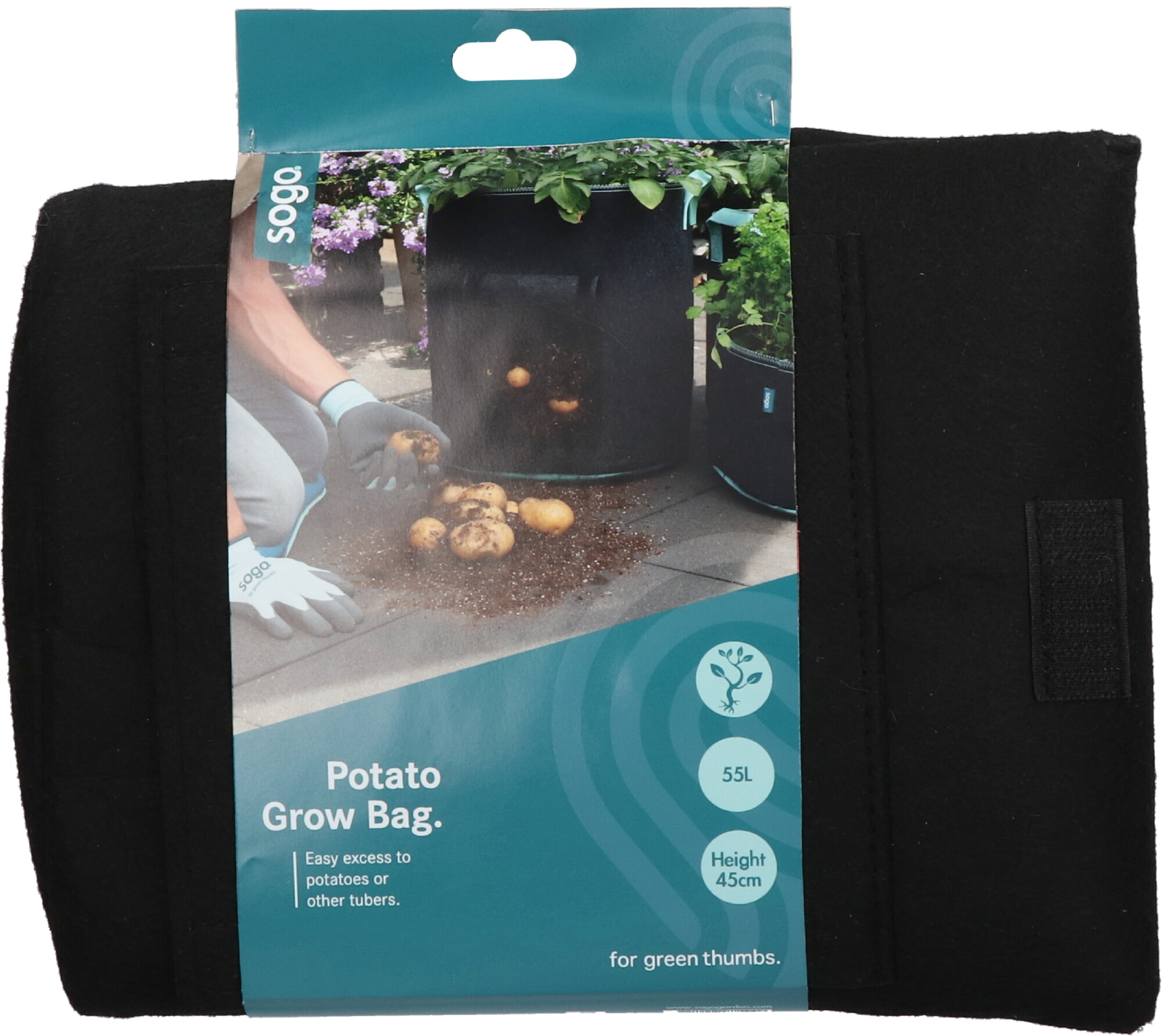 SOGO Plantzak voor aardappelen met venster 55ltr
