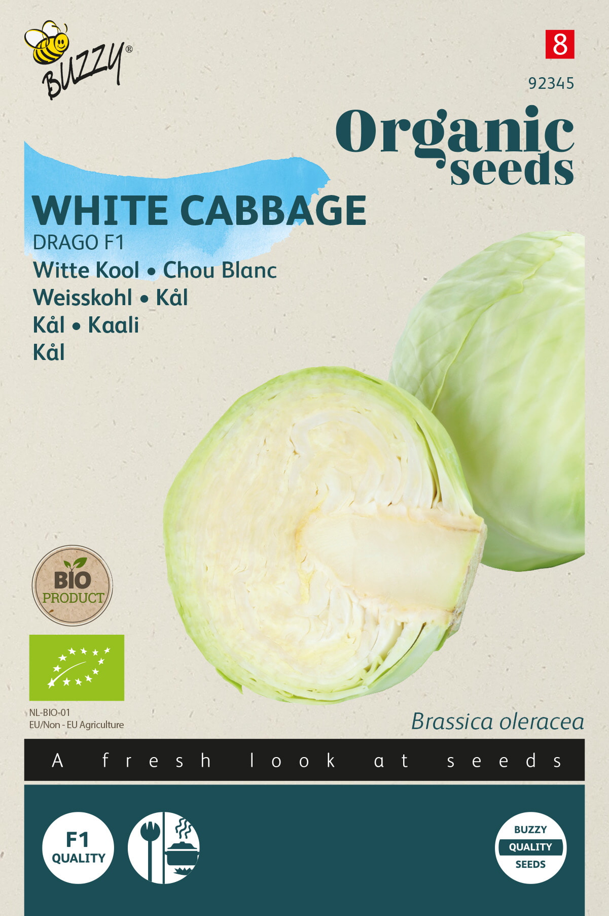 Buzzy Biologische Witte Kool Zaden Drago F1