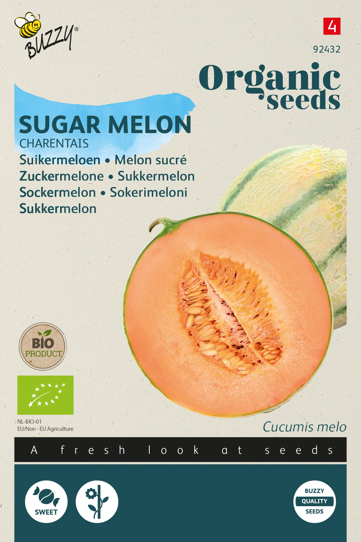 Buzzy Biologische Suikermeloen Zaden Charentais