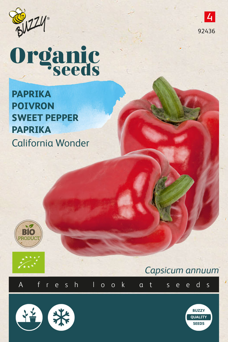 Buzzy Biologische Paprika Zaden California Wonder