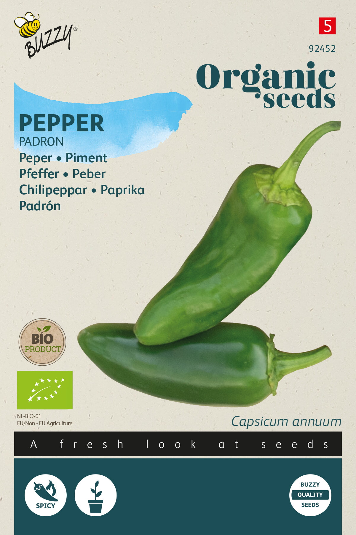 Buzzy Biologische Peper Zaden Padron