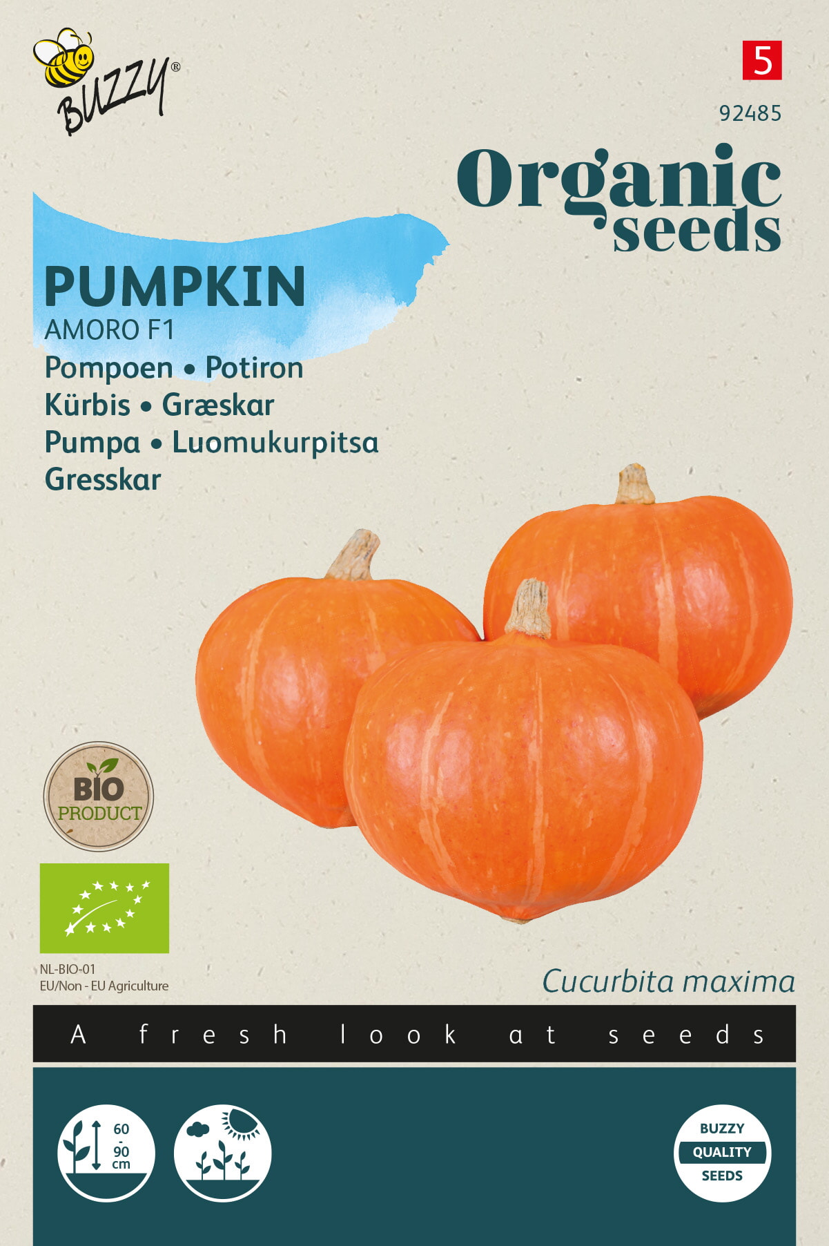 Buzzy Biologische Pompoen Zaden Amoro F1