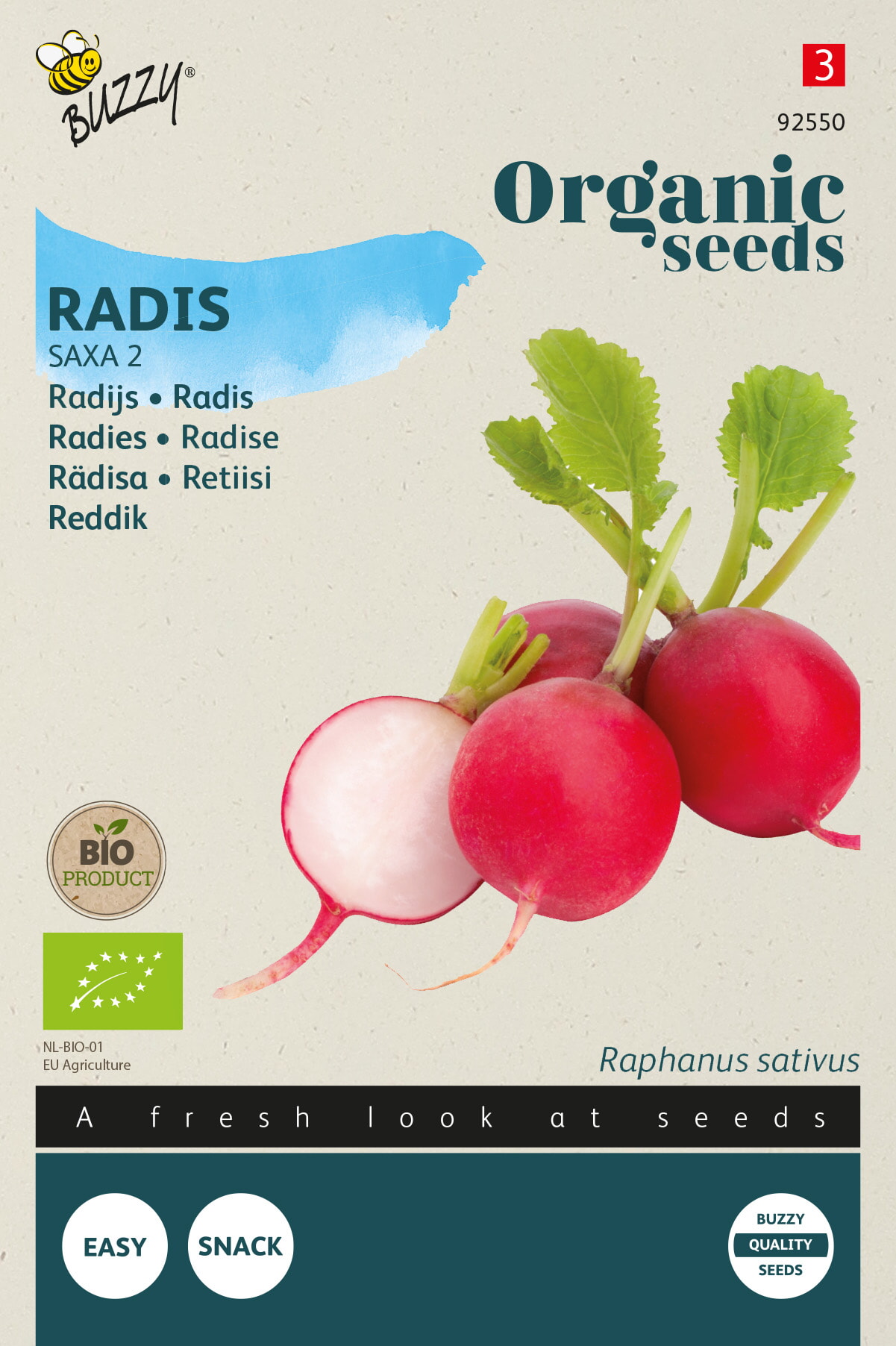 Buzzy Biologische Radijs Zaden Saxa 2