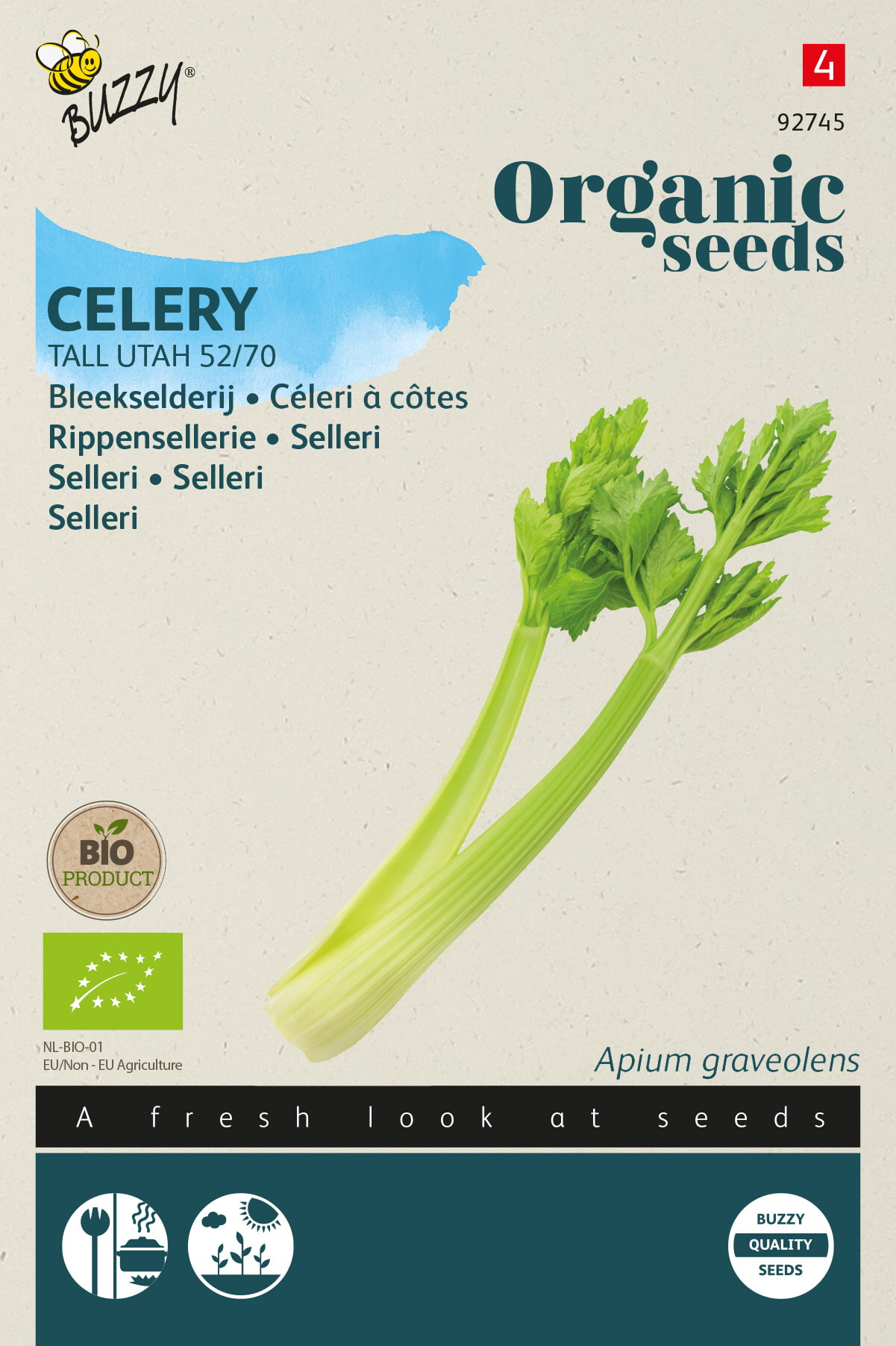 Buzzy Biologische Bleekselderij Zaden Tall Utah 52/70