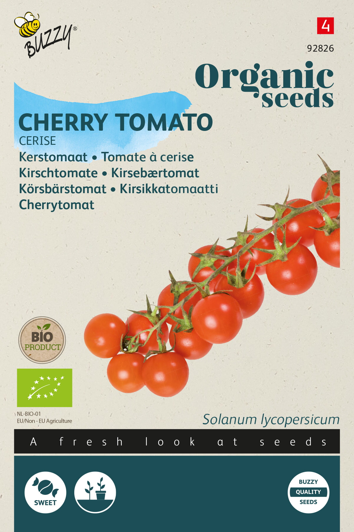 Buzzy Biologische Kerstomaat Zaden Cerise