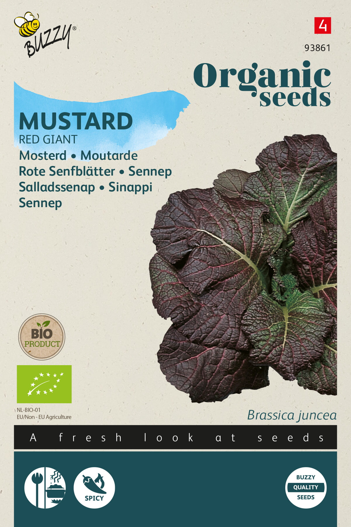Buzzy Biologische Mosterd Zaden Red Giant