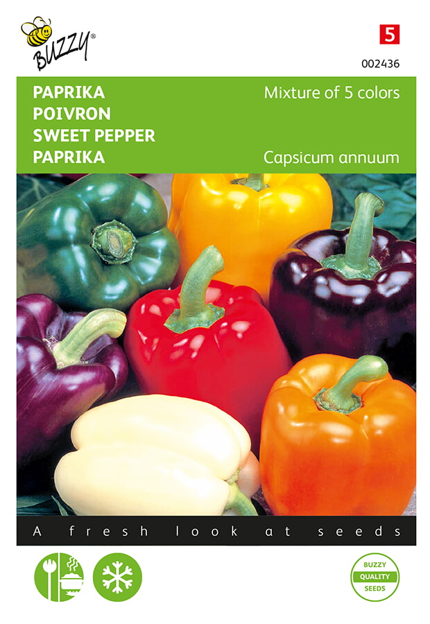 Buzzy Paprika Zaden 5 Kleurenmengsel