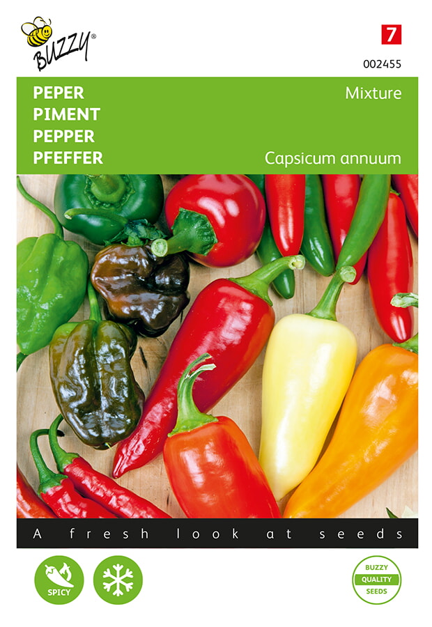 Buzzy Peper Zaden Mixed 5 Soorten