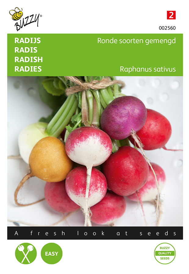 Buzzy Radijs Zaden Ronde Soorten Gemengd