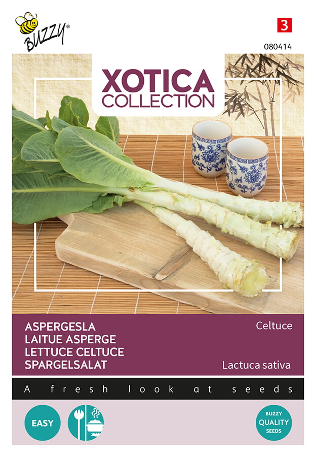 Buzzy Xotica Aspergesla Zaden Celtuce
