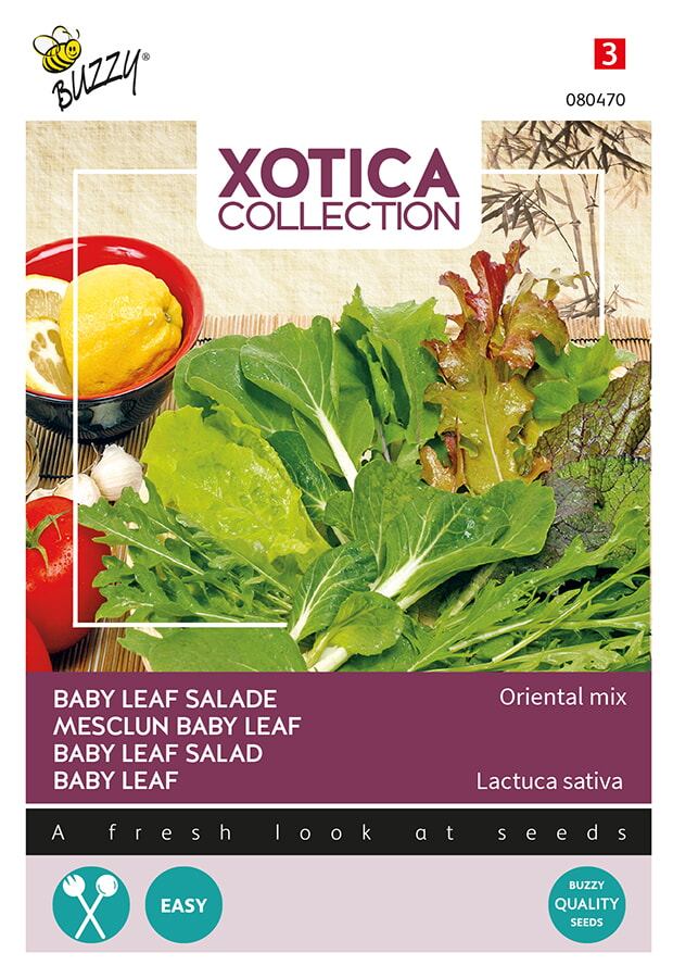 Buzzy Xotica Baby Leaf Salade Zaden Orientel MIx