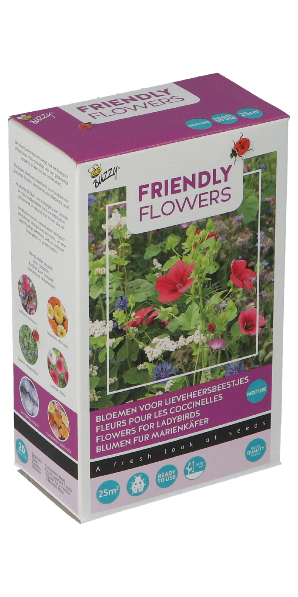 Buzzy Friendly Flowers Strooidoosje Bloemen Voor Lieveheersbeestjes 25m2